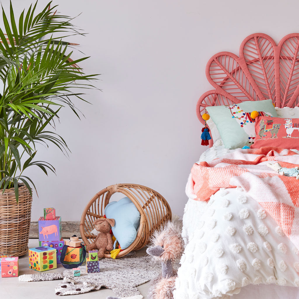 Kids-Peach-Daisy-Natural-Rattan-Headboard-The-Rattan-Company