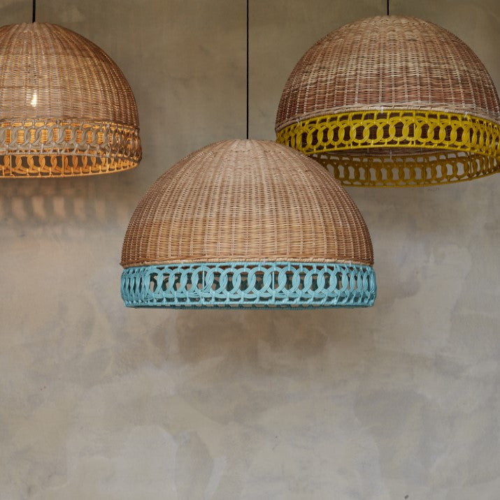 Natural Rattan wicker light shade - The Rattan Company