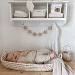 Corn Husk Baby Nappy Changing Basket by The Little Rattan Company