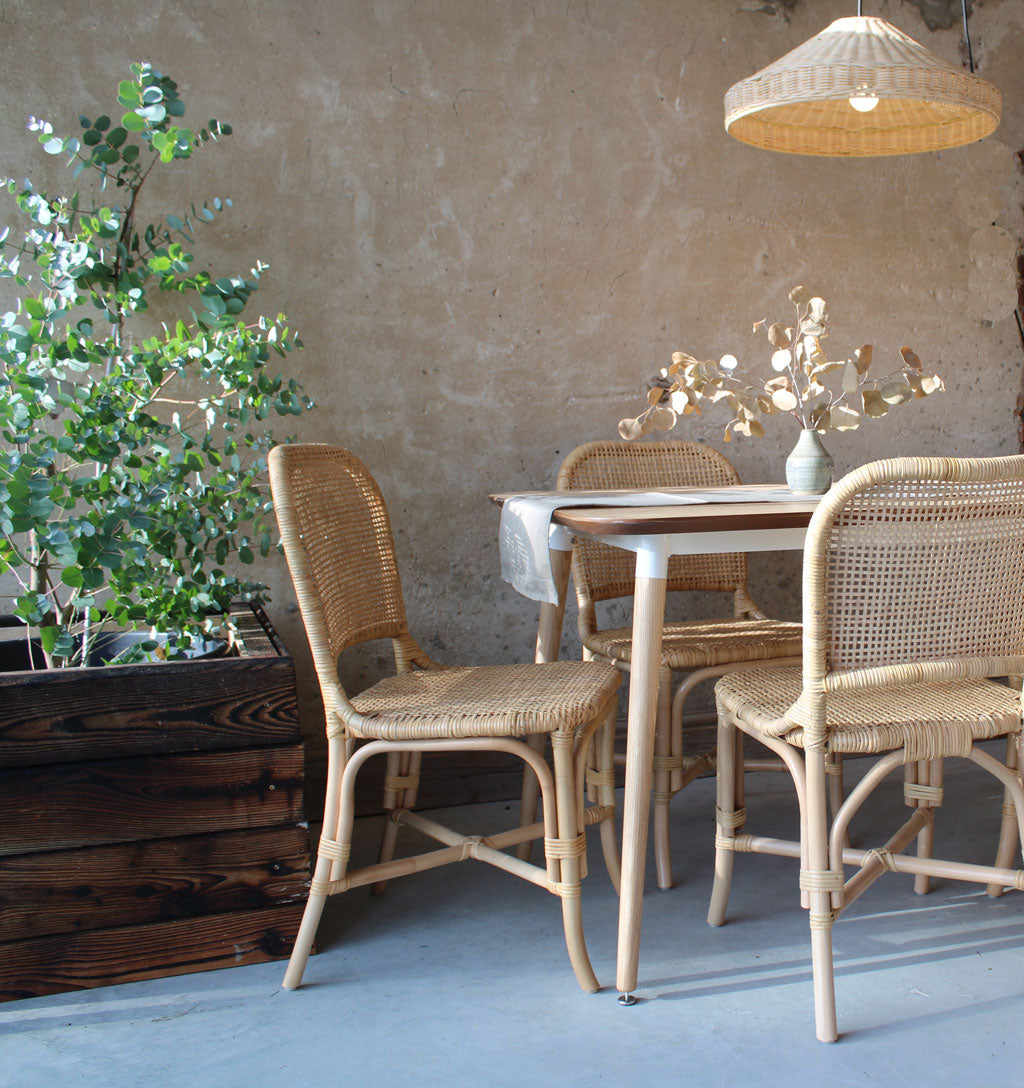Danica natural rattan dining chair dining chairs by the rattan company