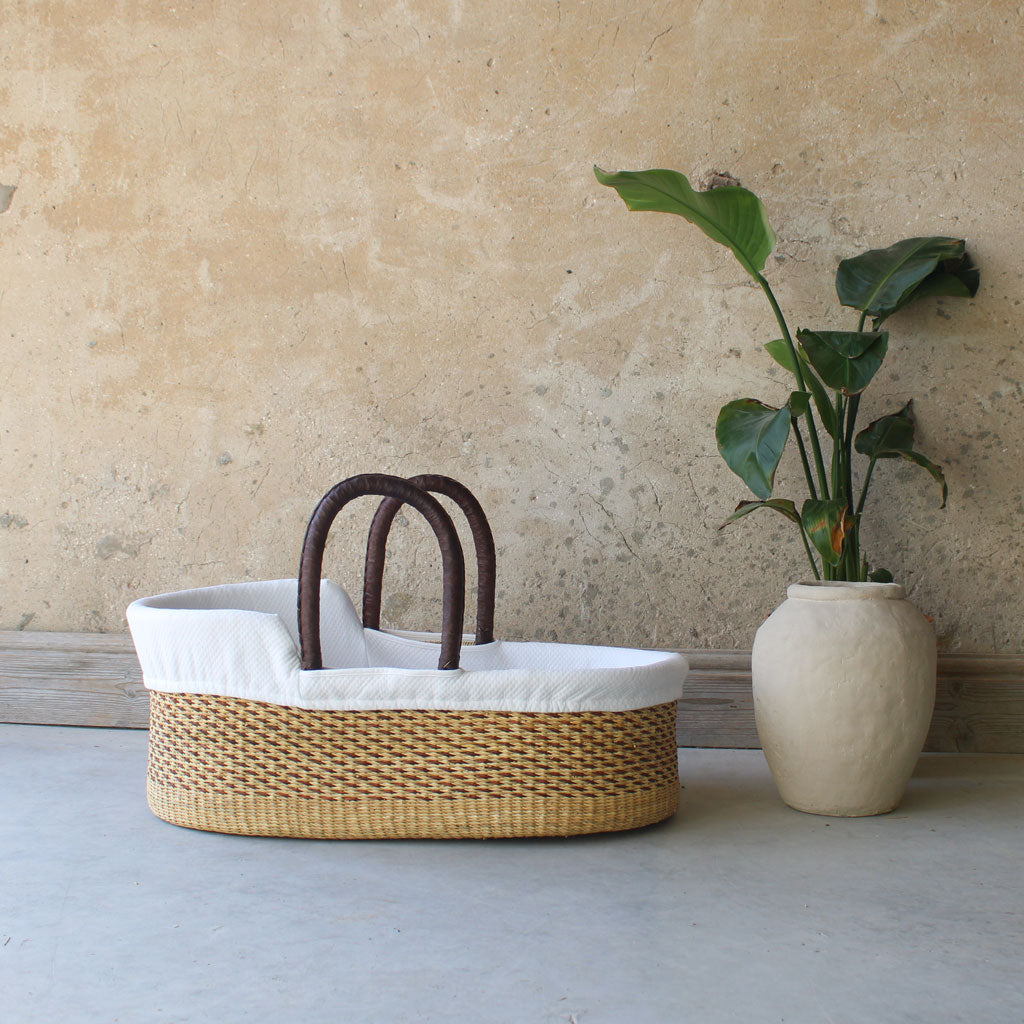 Dottie Hand woven African Moses basket baby bassinet  moses basket