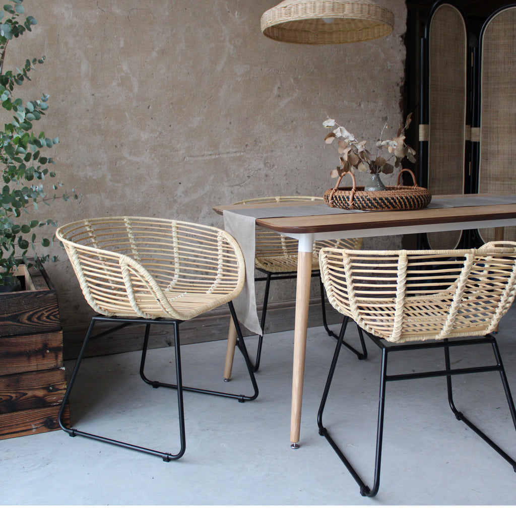 Emil Natural Rattan Cane Dining Chair – The Rattan Company
