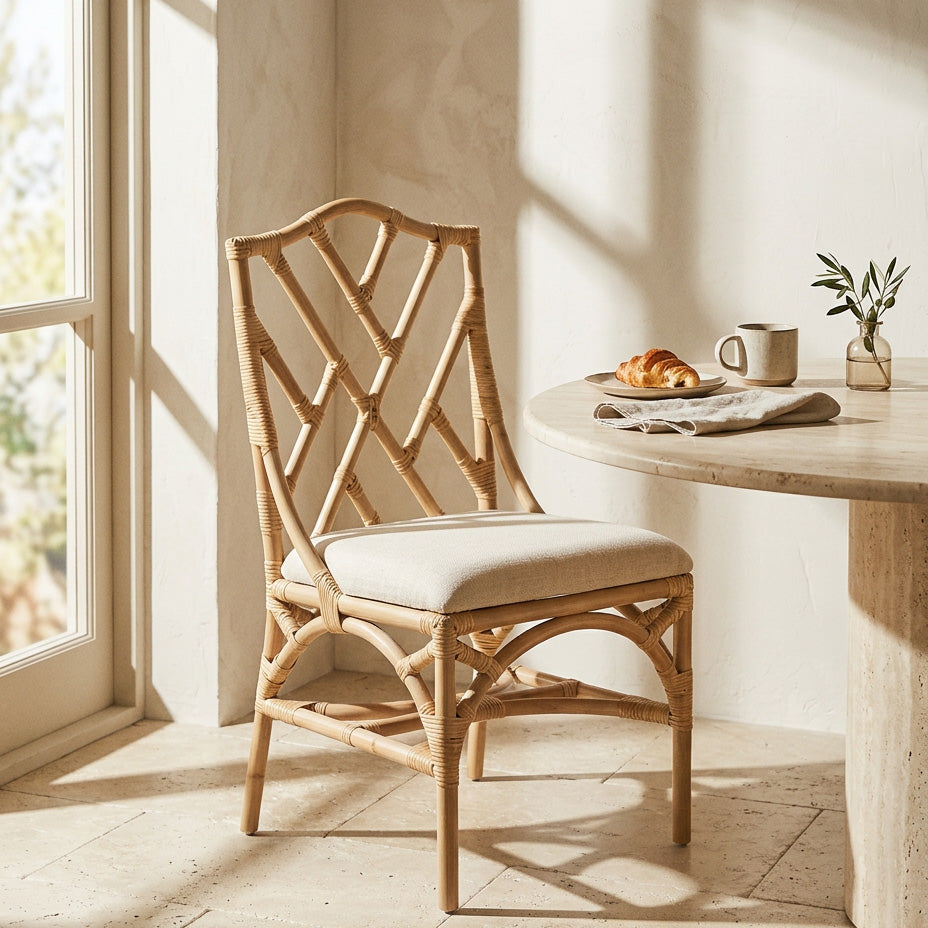 Ezzie Scandi Rattan Dining Chair – The Rattan Company