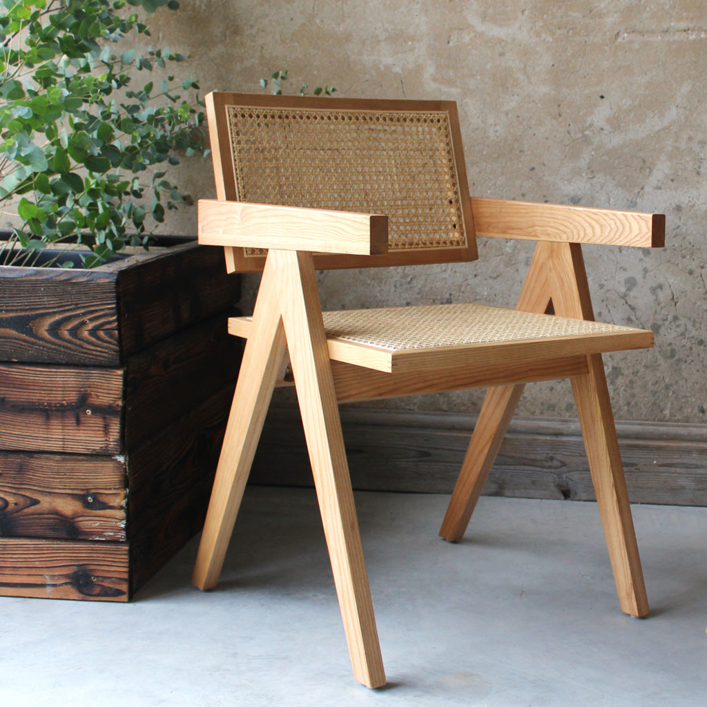 Lali Pierre Jeanerret Dining Chair Natural Rear View