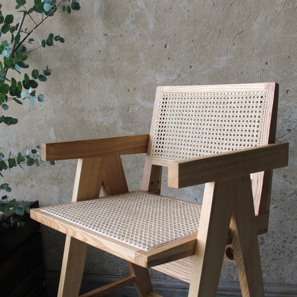 Lali Pierre Jeanneret Style High Kitchen Counter Stool by The Rattan Company