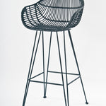 Java Black Rattan Bar Stool Front - The Rattan Company