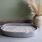 Grey Soft Cotton Rope Baby Changing Basket nappy changing basket