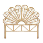 Daisy Luxury Double Bed Natural Rattan Headboard - The Rattan Company