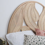 Super King sized natural rattan headboard,  handmade natural rattan bedheads by The Rattan Company
