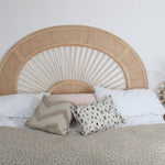 Solar Eclipse natural rattan double headboard, bedheads by the rattan company