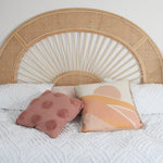 King Sized Solar Eclipse natural rattan headboard, bedheads by the rattan company