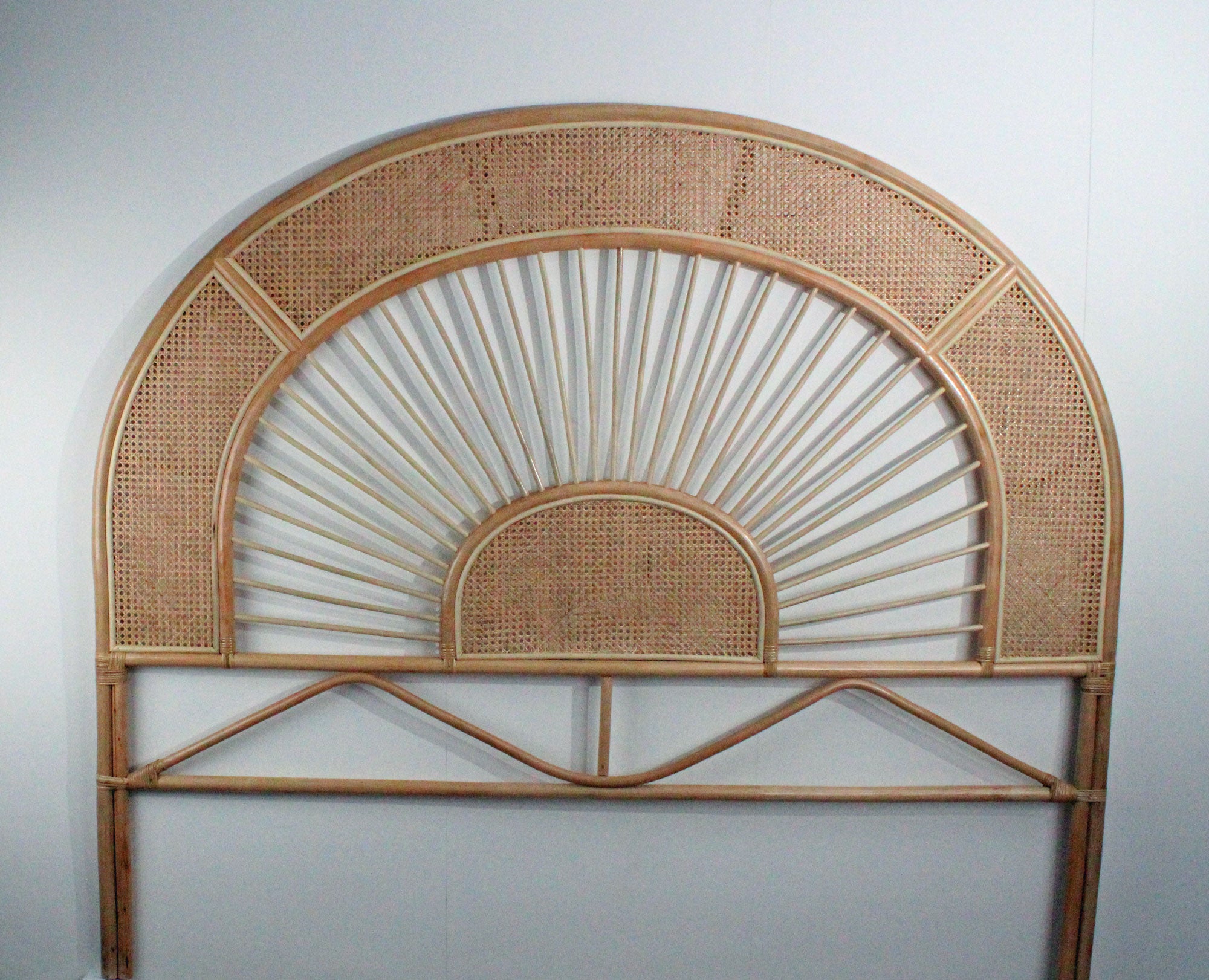 Solar Eclipse natural rattan superking sized headboard, bedheads by the rattan company
