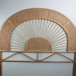 King Sized Solar Eclipse natural rattan headboard, bedheads by the rattan company