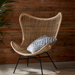 Tobias Lounge Chair Natural Rattan - The Rattan Company