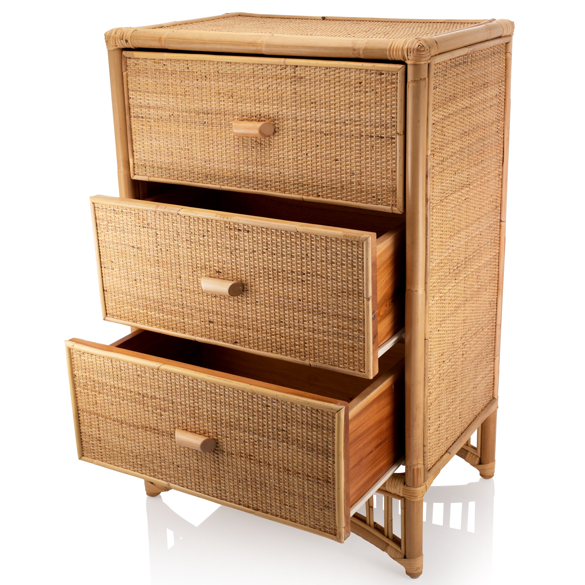 Iris Natural Rattan Chest of 3 drawers - The Rattan Company