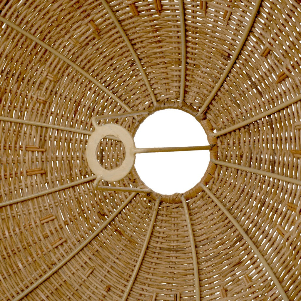 Sarah Large Natural Rattan Woven Lampshade - The Rattan Company