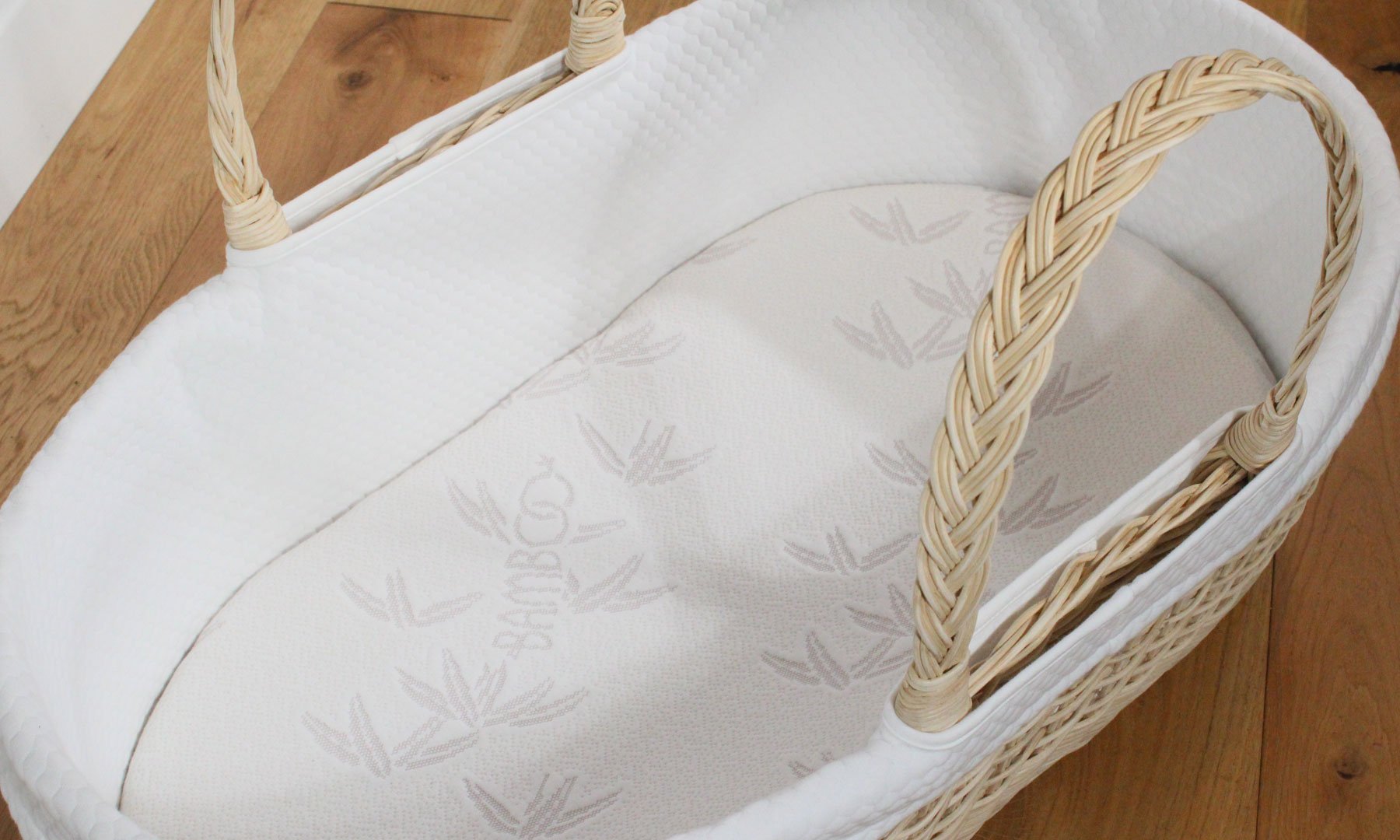 soft cotton moses basket liner, liner for handwoven moses basket