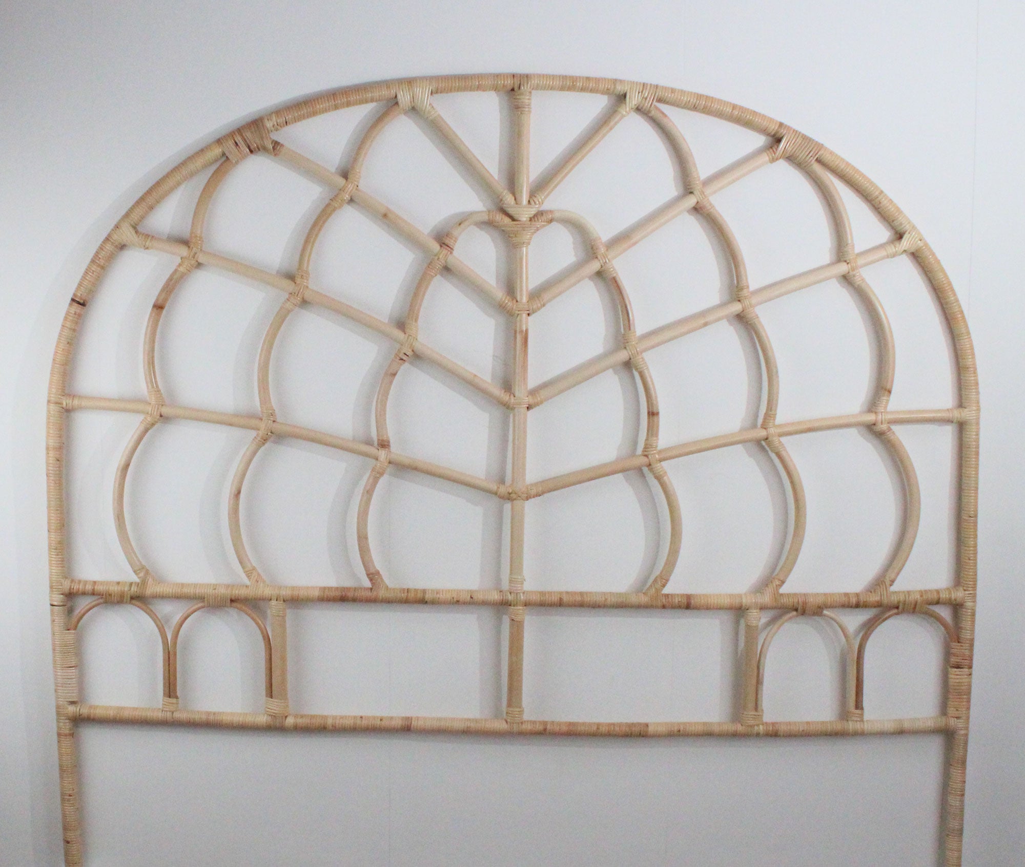 Cumulus natural rattan headboard, simple low cost rattan bedhead
