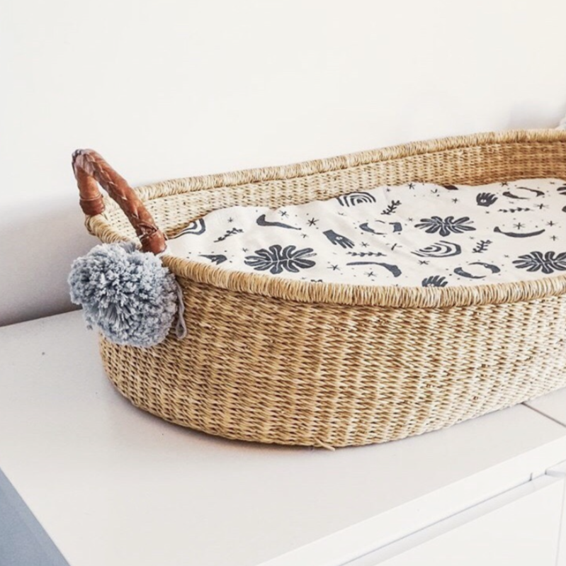 Ajani handwoven african baby changing basket