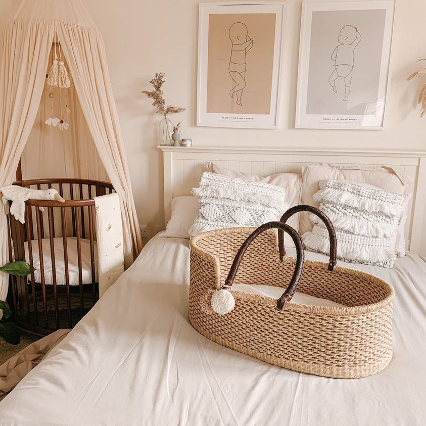 Dottie Hand woven African Moses basket baby bassinet  moses basket