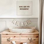 Corn Husk Baby Nappy Changing Basket by The Little Rattan Company