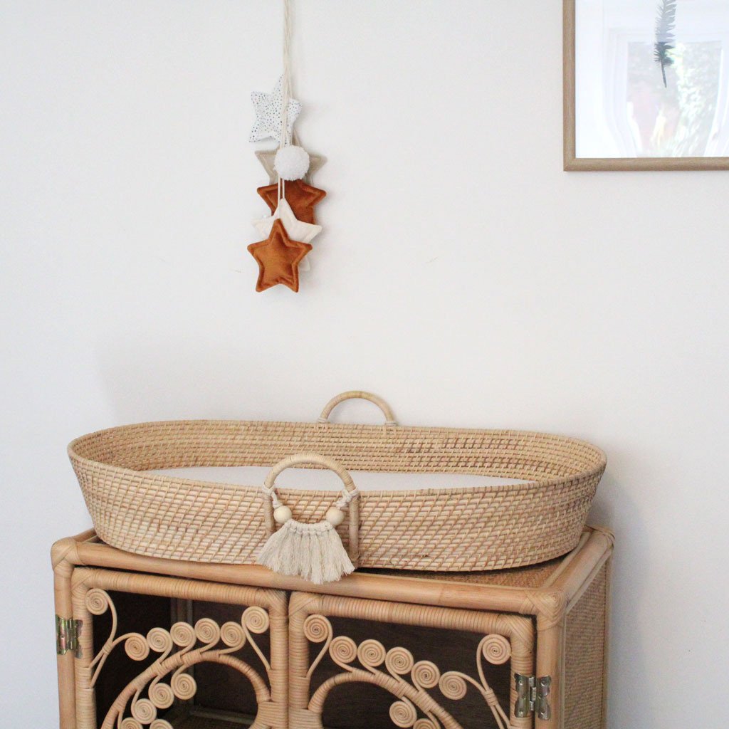 Fern Rattan handmade baby changing basket by The Rattan Company