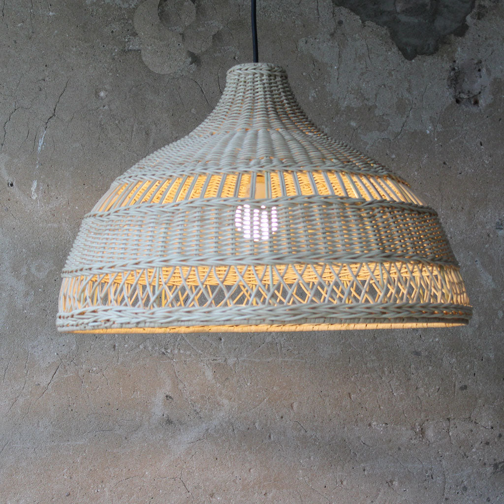 Aspen Natural Rattan Pendant Lampshade, light fittings by The Rattan Company