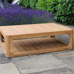 Curved Grade A Teak Garden Coffee Table - The Rattan Company