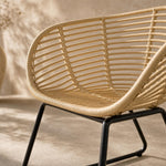 Emil Natural Rattan and Iron Dining Chair