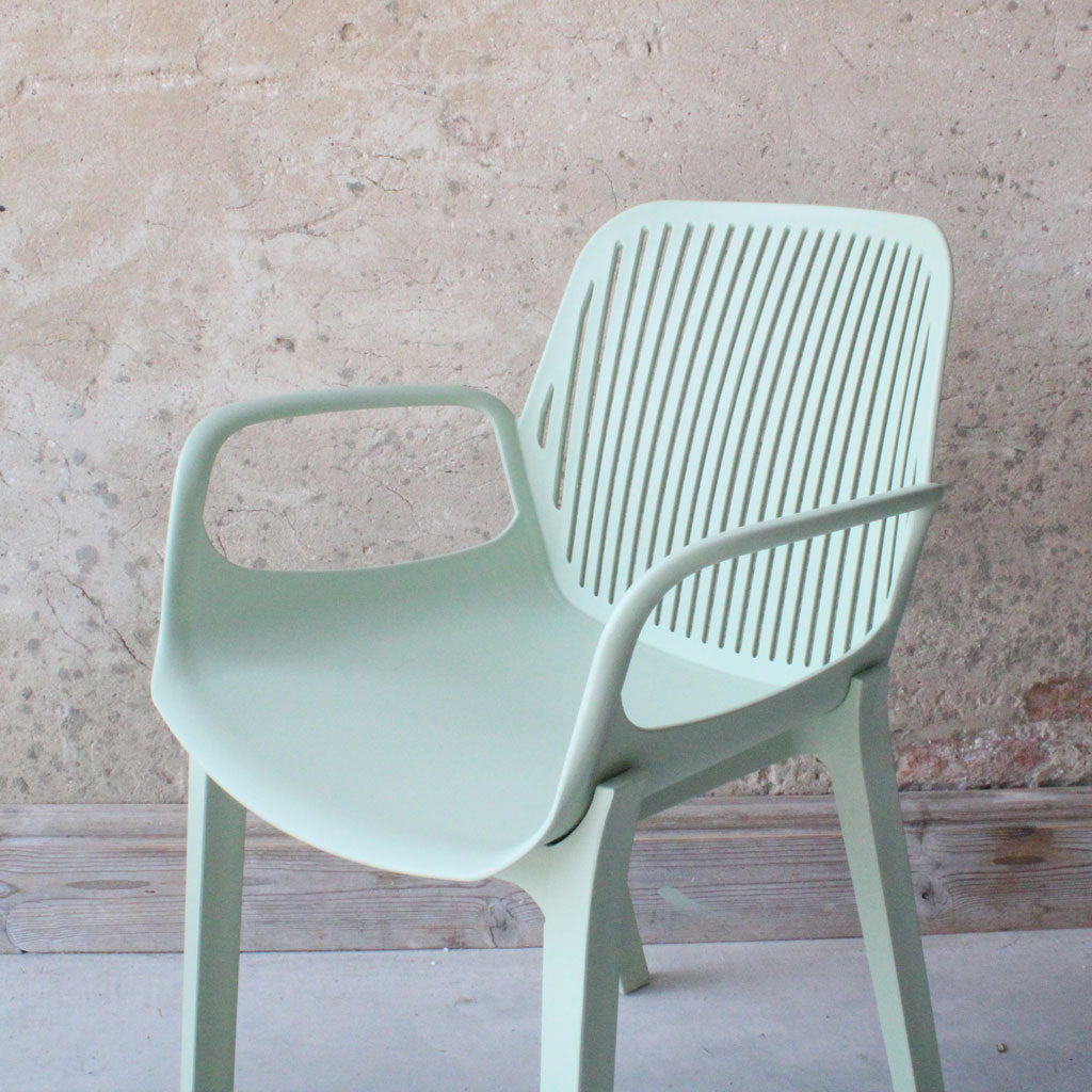 Fresco strong modern outdoor dining chair-mint green outdoor patio furniture by The Rattan Company