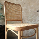 Hoffman Ton Style Ash Wood Bar Stool for Kitchen Islands with Rattan Webbing Seat - The Rattan Company