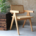 Lali Pierre Jeanerret Dining Chair Natural Rear View