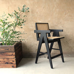 Lali Pierre Jeanneret Style High Kitchen Counter Stool by The Rattan Company