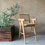 Lali Pierre Jeanneret Style High Kitchen Counter Stool by The Rattan Company