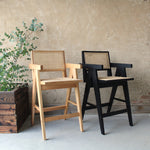 Lali Pierre Jeanneret Style High Kitchen Counter Stool by The Rattan Company