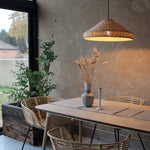 Lara woven rattan natural lamshade, lighting by The Rattan Company