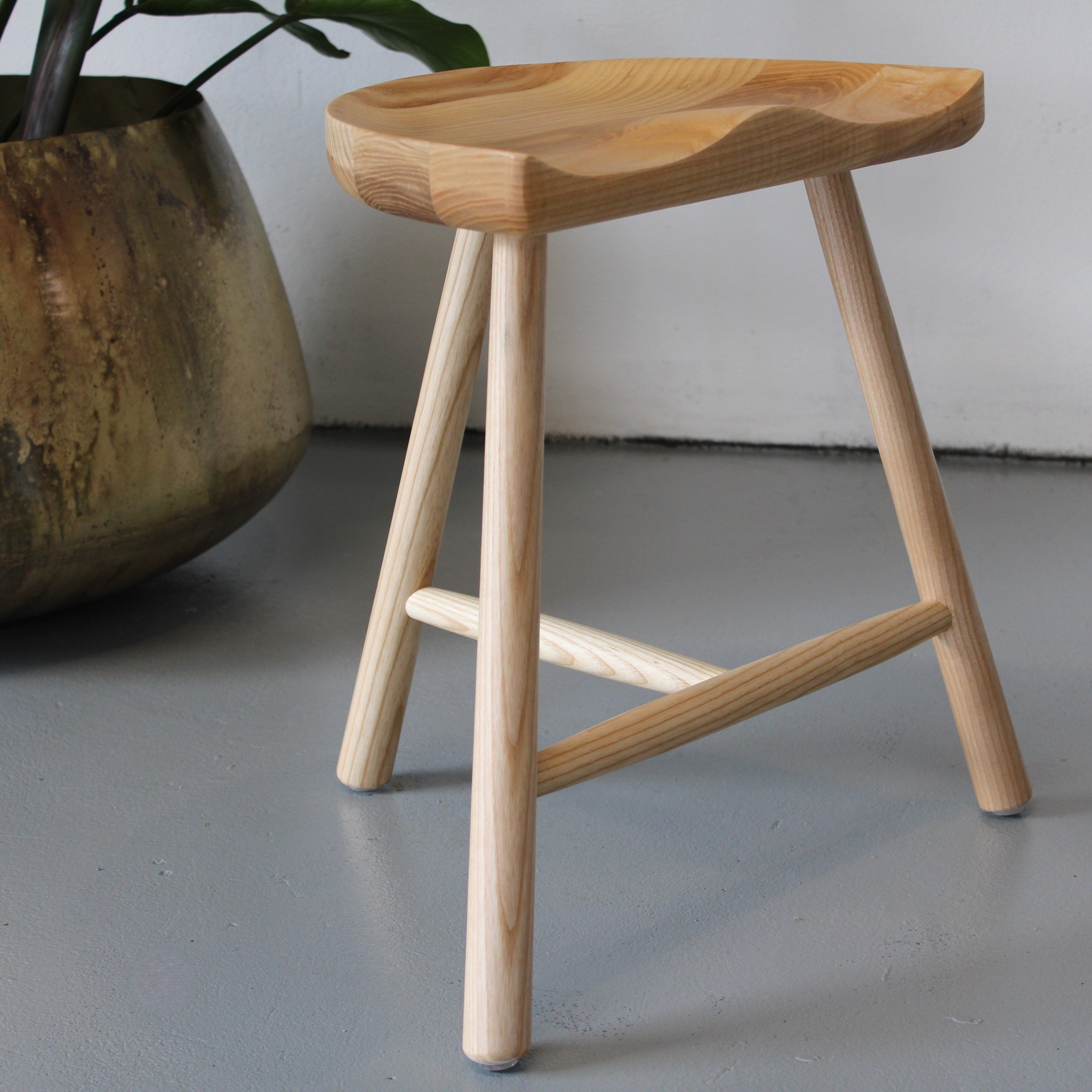 Makers Dining Stool in American Ash - The Rattan Company