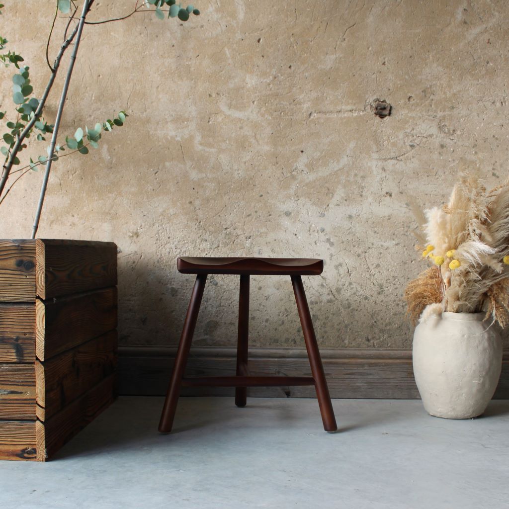 Makers Dining Stool Dark Walnut - The Rattan Company