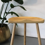 Ash Wood Kitchen Bar Stool with a Moulded Seat - The Makers Bar Stool