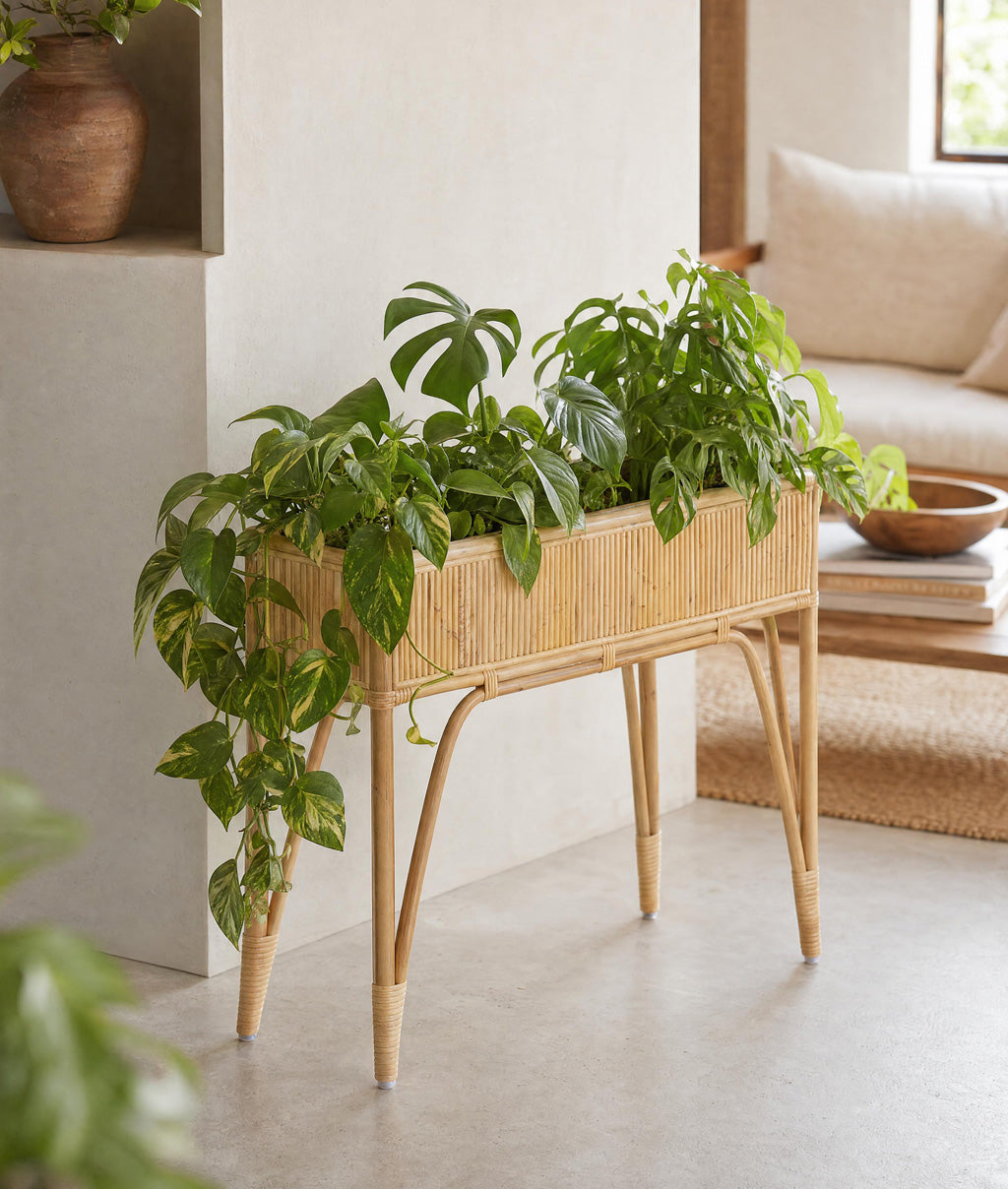 Sulawesi natural rattan planter