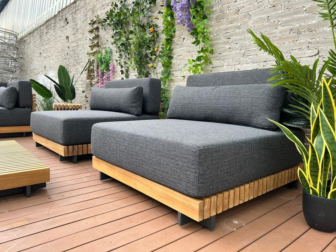 Teak outdoor lounge deals furniture