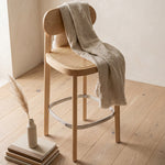 Thronet Ash Wood and Rattan Bar Stool 65cm