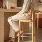 Thronet Ash Wood and Rattan Bar Stool 65cm
