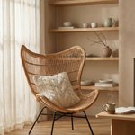 Tobias Lounge Chair Natural Rattan - The Rattan Company