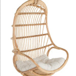 Aurora Rattan Hanging Chair with Cushion - The Rattan Company