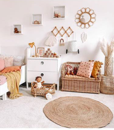 Bobby Kids Storage Bench, Kids Rattan Furniture and Storage