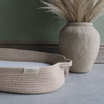 Beige Soft Cotton Rope Baby Changing Basket nappy changing basket