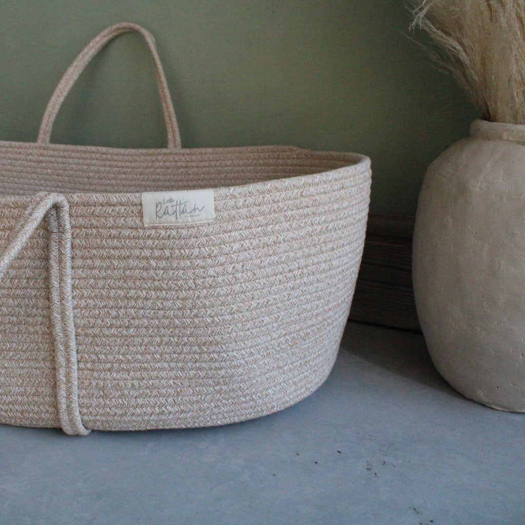 Beige best sale moses basket