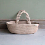 Cotton rope dolls moses basket kids basket dolls bed kids storage basket beige