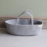 Cotton rope dolls moses basket kids basket dolls bed kids storage basket grey